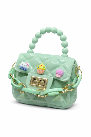 Silicon Pearls Handel with chain kids bag