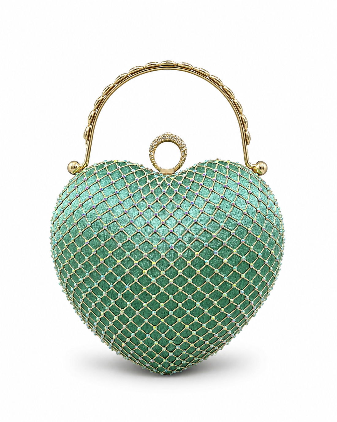 Heart Charm Luxe Clutch