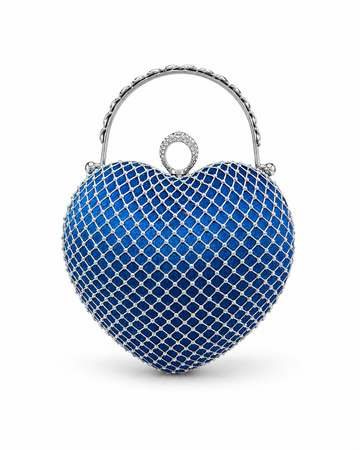 Heart Charm Luxe Clutch