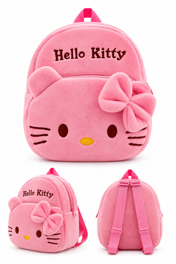 Pink Cute Kids Plush Backpack – Hello Kitty Style