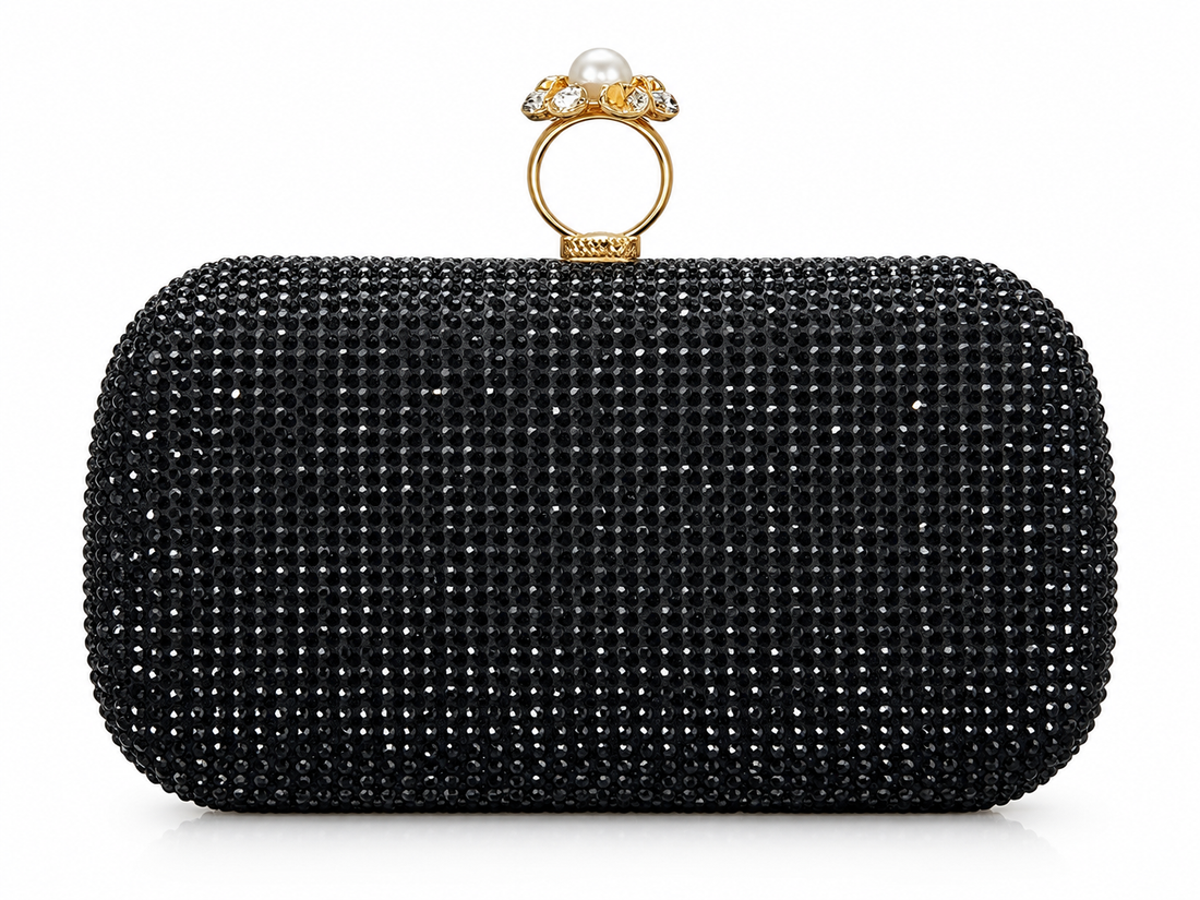 Royal Studded Pearl Ring Clutch