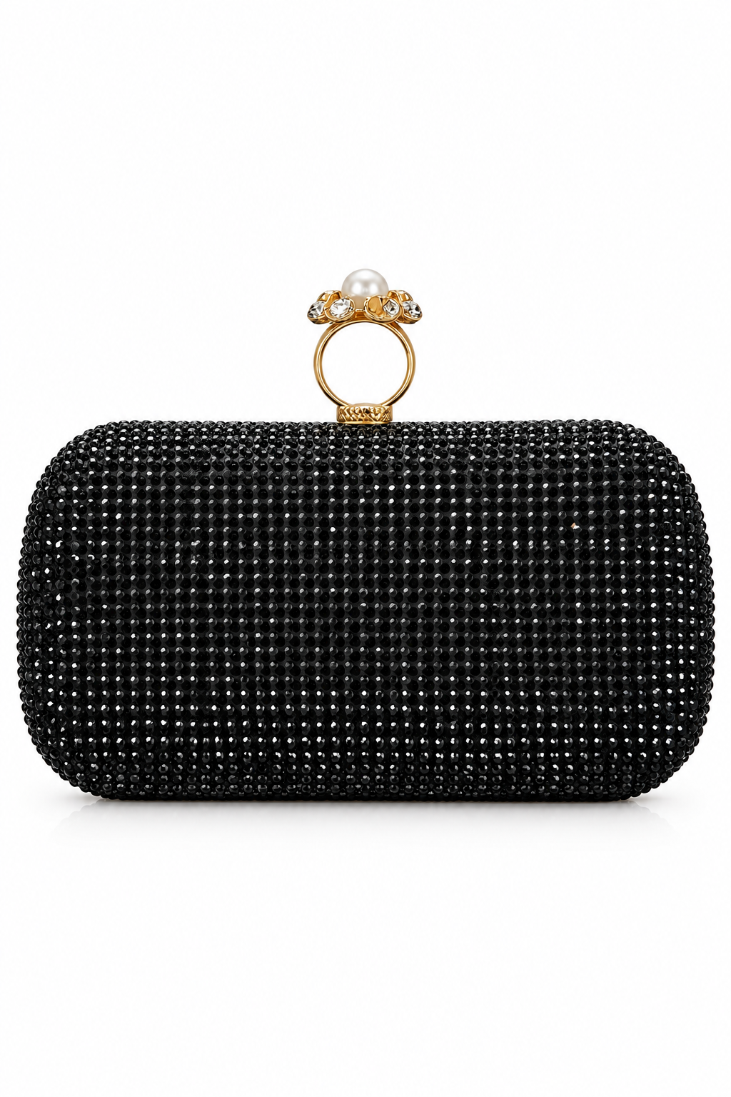 Royal Studded Pearl Ring Clutch