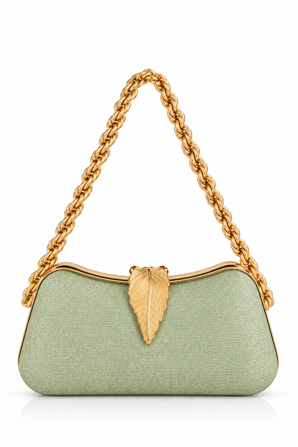 Aurelia Leaf Charm Clutch