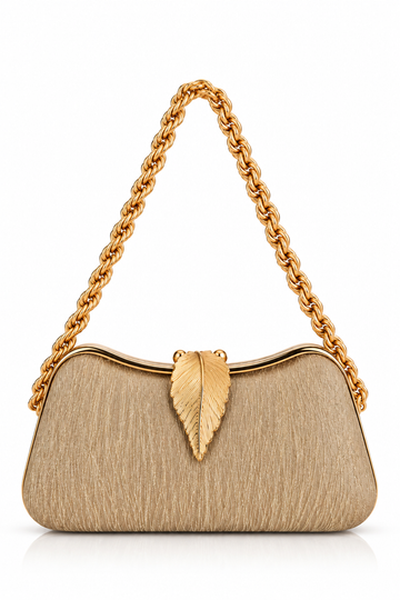 Aurelia Leaf Charm Clutch