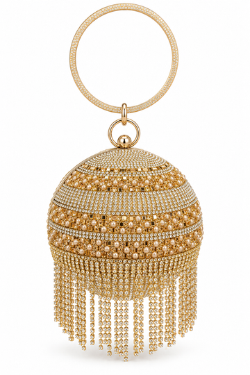 Luxury Pearl & Crystal Fringe Ring