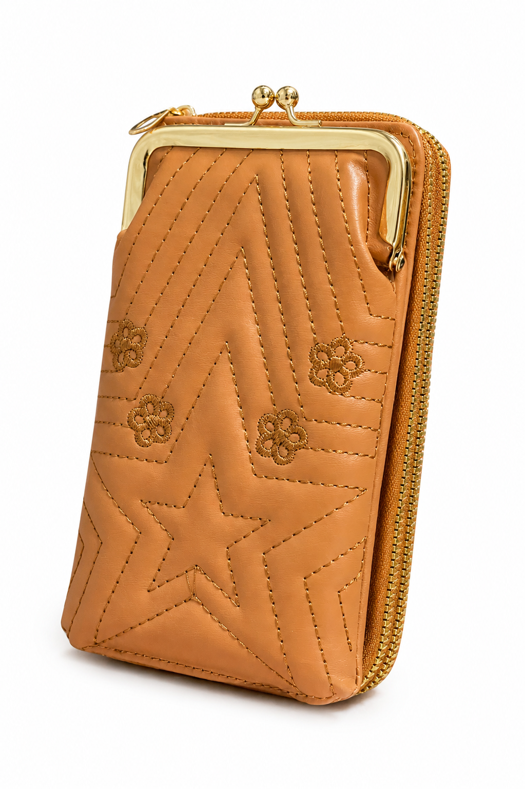 Crossbody Mobile Pouch dual Zip