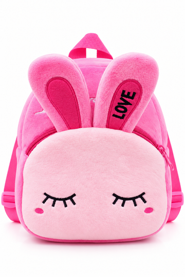 Cute Pink Bunny Plush Backpack