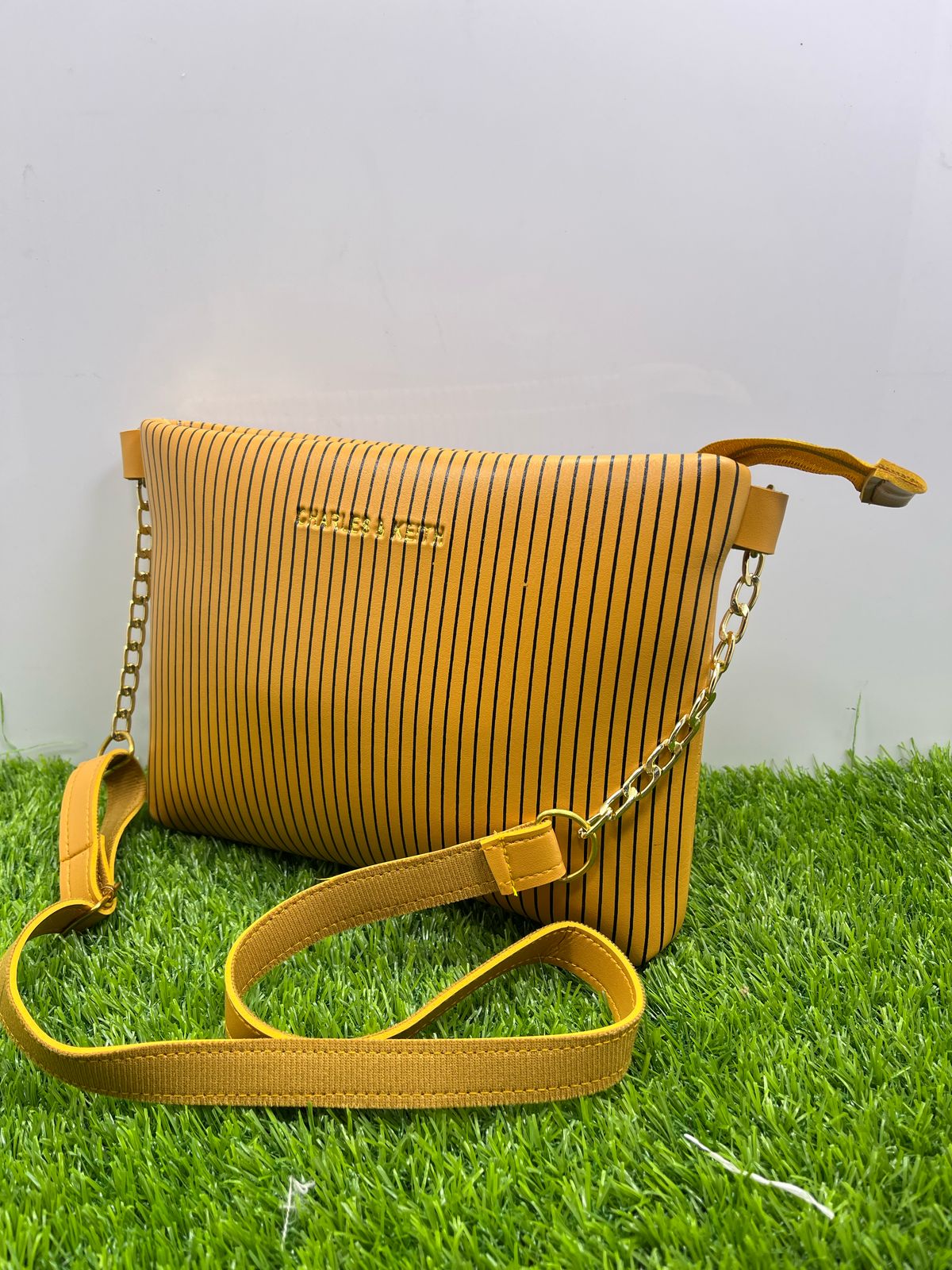 Modern Stripe Statement Bag
