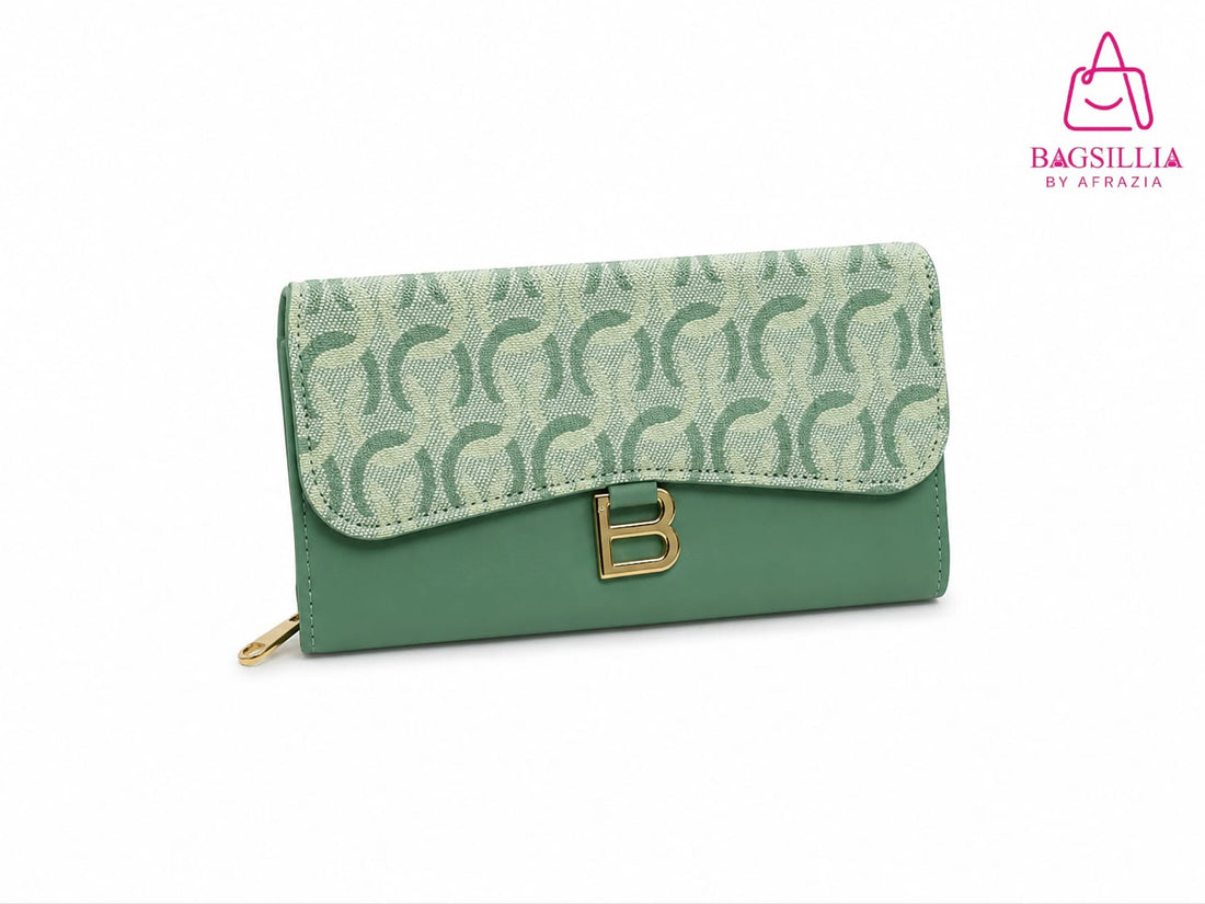 Bagsillia Signature Pattern Wallet Clutch