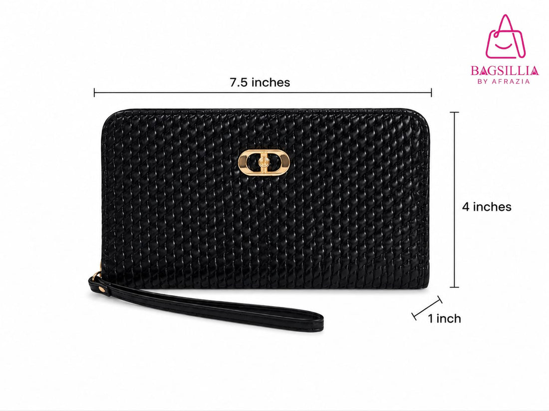 Bagsillia Classic Woven Wristlet Wallet