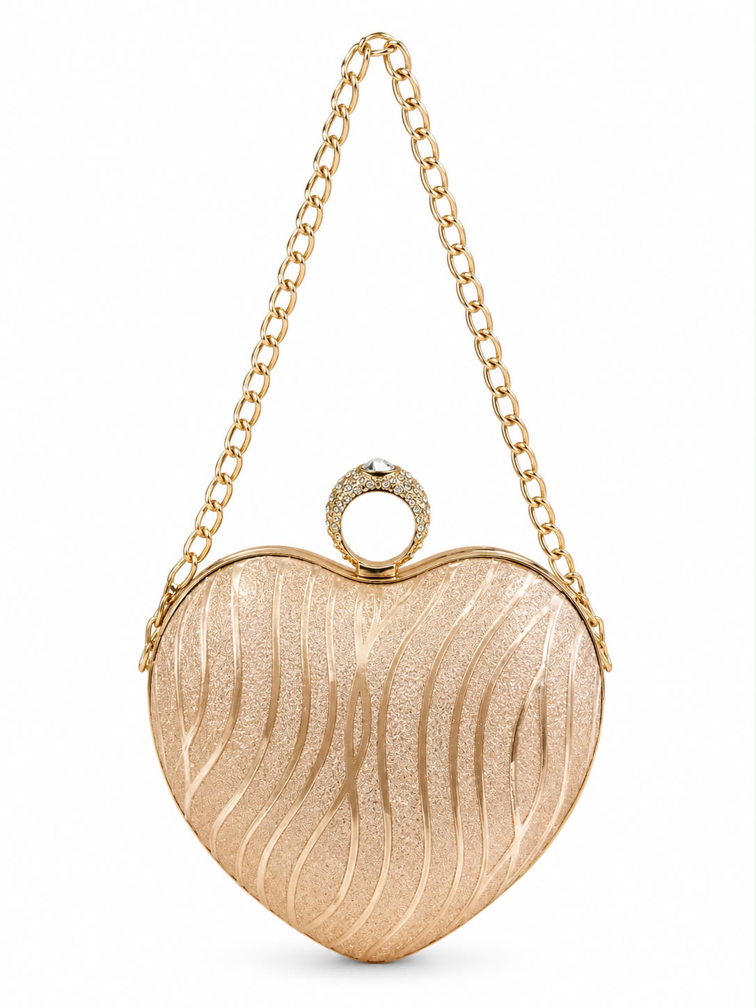 Crystal Heart Party Clutch