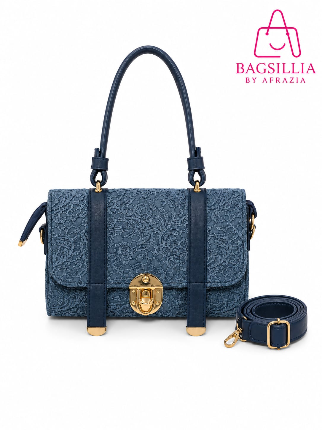 Elegant Lace Detail Shoulder Bag