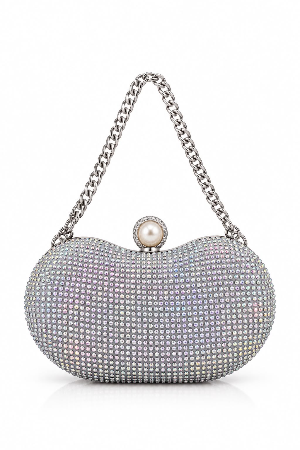 Luxury Pearl Clasp Rhinestone Evening Clutch