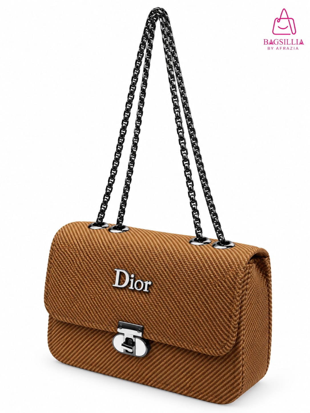 Dior Textured Chain Shoulder Bag